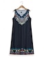 tanie Sukienki boho-Sukienka mini dla kobiet Sukienka petite Sukienka T-shirt Sukienka Tee Sukienka plażowa Sukienka letnia Módna Nowoczesna Dojrzała Na świeżym powietrzu Wakacyjne Casual Regular Fit Kwiatowa Bez