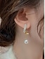abordables Boucle d&amp;#39;oreille pour femme-Boucles d&#039;oreilles élégantes en perles plaquées or avec détails en cristal – boucles d&#039;oreilles pendantes élégantes pour femmes, parfaites pour les mariages, les soirées et les occasions formelles