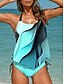 voordelige Tankini&#039;s-Vrouwen Badmode Tankini 2-delig Cheeky Badpak Rugloos Vakantie Strandkleding Ombre Halter Hals Mouwloze Badpakken