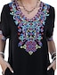 abordables Vestidos boho-día de San Valentín Mujer Normal Mini vestido Vestidos Boho Chic Vestido de una línea Vestido bohemio Bohemia Elegante Clásico Mangas al codo Vacaciones Fiesta Diario Moldeado al Cuerpo Geométrico