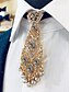 abordables Cravates et nœuds papillon pour hommes-cravate courte en métal doré pour homme – accessoire formel orné de strass pour mariages, hôtes et événements spéciaux