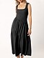 preiswerte Abschlusskleider-Damen Midikleid Abschlusskleid Freizeitkleid A Linie Kleid Sommerkleid Stilvoll Lässig Urlaub Täglich Date Normale Passform Einfach Ärmellos Rundausschnitt Schwarz Weiß Hellgrün Rosa Sommer