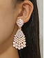 abordables Boucle d&amp;#39;oreille pour femme-Boucles d&#039;oreilles pendantes élégantes en fausses perles et strass – style vintage, plaquées or, parfaites pour les mariages et les occasions formelles