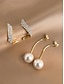 abordables Boucle d&amp;#39;oreille pour femme-Boucles d&#039;oreilles élégantes en perles plaquées or avec détails en cristal – boucles d&#039;oreilles pendantes élégantes pour femmes, parfaites pour les mariages, les soirées et les occasions formelles
