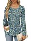 voordelige Vrouwen Werk Tops-Dames Overhemd Blouse Effen Kleur Basic Casual Lange mouw Strakke ronde hals Normale tops Dagelijks Met ruches Zwart Wit Blozend Roze Wijn blauw Zomer Lente
