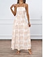 abordables Robes Floraux Imprimés-Femme Robe Maxi Robe casual Robe Évasée Robe d&#039;été Robe Trapèze Tropique Décontractées Vacances du quotidien Plage Standard Floral Sans Manches Dos nu Bleu Marron Eté