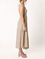 preiswerte Abschlusskleider-Damen Midikleid Abschlusskleid Freizeitkleid A Linie Kleid Sommerkleid Stilvoll Lässig Urlaub Täglich Date Normale Passform Einfach Ärmellos Rundausschnitt Schwarz Weiß Hellgrün Rosa Sommer