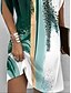 economico Abiti da festa-Per donna Mini abito Abito casual Moda Informale Da mare Giornaliero Standard Ambra Floreale Mezza manica A collo alto Nero Blu marino Verde Estate