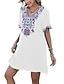 abordables Vestidos boho-día de San Valentín Mujer Normal Mini vestido Vestidos Boho Chic Vestido de una línea Vestido bohemio Bohemia Elegante Clásico Mangas al codo Vacaciones Fiesta Diario Moldeado al Cuerpo Geométrico