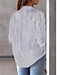 cheap Stripe&amp;Geometric Tops-Women&#039;s Shirt Blouse Striped Stylish Casual Long Sleeve Shirt Collar Regular Tops Daily Buttons Print Black Pink Blue Summer Spring