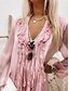 voordelige Vakantiejurken-Dames Mini-jurk Casual jurk Basic Casual Vakantie Dagelijks Normale pasvorm Effen 3/4 mouw V-hals Blozend Roze Grijs Zomer