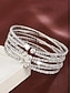 preiswerte Damenarmband-mehrlagiges Strass-Armband für Damen – eleganter Silberschmuck mit funkelnden Strasssteinen für Hochzeiten, Partys und besondere Anlässe