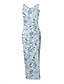 ieftine Rochii casual florale-Pentru femei Rochie Maxi Rochie casual Bodycon Rochie Tip Maieu Rochie Slip Stilat Casual Vacanță Zilnic Fit regulat Floral Fără manșon În U Negru Fucsia Albastru Deschis Vară