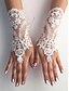 billiga Damhandskar-eleganta vita brudhandskar i spets – vintage fingerlösa bröllopshandskar med blombroderier för brudar och formella evenemang