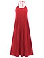 economico Abiti da vacanza-Per donna Vestito maxi Abito casual Vestito svasato Abito sottoveste Essenziale Informale Da mare Informale Giornaliero Standard Liscio Senza maniche Con bretelline Nero Rosso Fucsia Arancione Estate