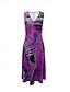 abordables Ensembles de robes-Femme Robe mi-longue Robe casual Robe Ensemble Robe Évasée Robe Trapèze mode Décontractées Vacances du quotidien Standard Graphic Demi Manches Col V Rose Claire Bleu Fuchsia Orange Eté