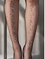 baratos Meias femininas-meias arrastão femininas com detalhes coloridos de strass – meias brilhantes e estilosas para festas, festivais e saídas à noite