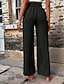 ieftine Pantaloni din bumbac simplu-Pentru femei Pantaloni scurți din bumbac in Pantaloni inspirați din in Pantaloni din bumbac in Modă Șic Stradă Confortabili Lungime totală Talie Înaltă Simplu Cordon Talie elastică Picior drept