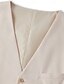 ieftine Costume de nunta-Vestă bărbătească de in, costum de mireasă, pantaloni scurți, vestă de vară, solid, formal, albastru deschis, albastru deschis închis, culoare casual, 2 piese, croială ajustată