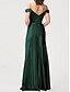 cheap Bridesmaid Dresses-A-Line Bridesmaid Dress Spaghetti Strap Sleeveless Elegant Floor Length Nylon with Split Front