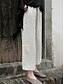 abordables Pantalón liso de lino y algodón-Mujer Pantalones cortos de lino y algodón Pantalones inspirados en el lino Pantalones de lino y algodón Moda Ropa de calle Básico Hasta el Tobillo Media cintura Plano Bolsillo Correa Comodidad Al