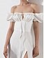 abordables Vestidos de Graduación-Mujer Vestido Midi Vestido corsé Vestido de lechera Vestido con hombros descubiertos Vestido con mangas abullonadas Vacaciones Vacaciones Casual Diario Ajuste regular Graphic Manga Corta Hombros