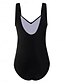 billiga One-piece-baddräkter-Dam Badkläder En bit Monokini Baddräkt Öppen rygg Magkontroll Hög midja Smal Semester Standkläder Nyans Leopard V-hals Ärmlös Baddräkter