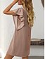 preiswerte T Shirt-Kleider-Damen Minikleid Casual kleid Minikleid A Linie Kleid Basic Geburtstag Urlaub Arbeit Casual Lockere Passform Streifen Gingan Kurzarm Rundhalsausschnitt Rosa Himmelblau Grün Khaki Sommer Frühling
