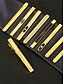 voordelige Heren dassen en vlinderdassen-elegante gouden stropdasclip voor heren – strak design met zwarte inleg, perfect voor zakelijke, formele evenementen en bruiloften