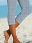 cheap Graphic Leggings-Women's Leggings Capri Pants High Elasticity Fashion Streetwear Full Length High Waist Floral Printing Thermal Warm Breathable Soft  Outdoor Daily Linen Like Dark Gray Combo Summer Spring Regular Fit