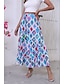 abordables Faldas gráficas-Mujer Falda larga Bohemia Boho Longitud Larga Maxi Alta cintura Faldas Graphic Bloque de color Retazos Estampado Microelástico Festivos Playa Verde Verano Poliéster