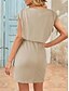 ieftine Rochie simplă-Rochie Mini pentru Femei Rochie Tip T Rochie Tip Tee Rochie în Formă de A Culoare Uniformă Casual Vacanță Casual Zilnic Potrivire Regulatorie Grafic Mâneci Scurte Gât Rotund Negru Roșu Albastru
