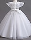 abordables Robes de petite fille-Robe de demoiselle d&#039;honneur pour fille longueur maxi fêtes de mariage style royal élégante avec dentelle et perles convient aux filles de 3 à 16 ans