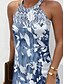abordables Vestidos florales-Mujer Mini vestido Vestido informal Vestido de verano Vacaciones Casual Diario Ajuste regular Floral Graphic Sin Mangas Cuello halter Azul Piscina Rosa Verde Trébol Verano