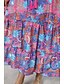 billiga Grafiska kjolar-Dam Lång kjol Böhmen Boho Lång längd Maxi Hög midja Kjolar Grafisk Färgblock Lappverk Mönster Microelastisk Helgdag Strand Blå Sommar Polyester