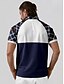 abordables Hauts-Homme T-shirt POLO Bleu de minuit Manche Courte Top Tenue de golf Vêtements Tenues Porter des vêtements