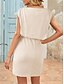 ieftine Rochie simplă-Rochie Mini pentru Femei Rochie Tip T Rochie Tip Tee Rochie în Formă de A Culoare Uniformă Casual Vacanță Casual Zilnic Potrivire Regulatorie Grafic Mâneci Scurte Gât Rotund Negru Roșu Albastru