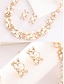 billige Kvinders halskæde-luksus imiteret perlehalskæde og øreringesæt – elegante guldbelagte brudesmykker til bryllupper, fester og formelle begivenheder