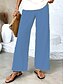 ieftine Costume de bluză de damă-Set de 2 Piese Fashion pentru Femei Tricou și Pantaloni fără Mâneci Guler Pătrat Imprimat Floral Casual Zilnic Albastru Vară Ajustare Regulată
