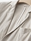 cheap Men&#039;s Elite Outerwear-Men&#039;s Linen Blazer Suits Wedding Anniversary Vacation Elegant Neutral Spring &amp;  Fall Cotton Linen Solid Color Buttons Comfy Single Breasted One-button Blazer Black Dark Red Navy Blue Green
