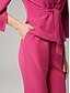 billiga Mammas jumpsuits-Två Delars Jumpsuits Mor till bruden Elegant Wrap Ingår Juvelhals Ankel Längd Stretch Chiffong 3/4 Längd Ärme med Bandage