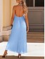 economico Abiti da vacanza-Per donna Vestito maxi Abito casual Vestito svasato Abito sottoveste Essenziale Informale Da mare Informale Giornaliero Standard Liscio Senza maniche Con bretelline Nero Rosso Fucsia Arancione Estate