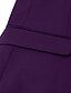 ieftine Costume formale-Costume de afaceri de nuntă de bărbați Costume de întoarcere acasă Costum burgundie strugure formal de culoare solidă cu o croială standard 3 piese cu două nasturi