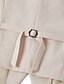 billige Bryllupsdragter-Herre Bryllup Linned Dragter Vest Shorts Forlover Dragter Beige Mode Casual Sommer Ensfarvede Standard Pasform 2 Delet