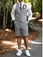 preiswerte Hochzeitsanzüge-Herren Hochzeit Herbsthochzeit Anzüge Himmelblau Hell Gray Mode Lässig Einfarbig Figurbetonter Schnitt 2-teilig