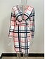 economico Abito a Strisce e Geometrico-Per donna Vestito longuette Abito a fascia Abito aderente Compleanno Abiti semi formali Da mare Giornaliero Standard Floreale Manica lunga A V Bianco e nero Nero Rosa Estate