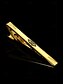 voordelige Heren dassen en vlinderdassen-elegante gouden stropdasclip voor heren – strak design met zwarte inleg, perfect voor zakelijke, formele evenementen en bruiloften
