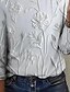 billige Boho t-shirt-Kvinders T-Shirt 3D Print Blomstret Casual Langærmet Rund Hals Regulære Toppe Weekend Print Perle Pink Blå Lilla Grøn Efterår Vinter
