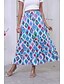 abordables Faldas gráficas-Mujer Falda larga Bohemia Boho Longitud Larga Maxi Alta cintura Faldas Graphic Bloque de color Retazos Estampado Microelástico Festivos Playa Verde Verano Poliéster