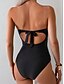 ieftine Costume Întregi-Pentru femei Costume de Baie O bucată Monokini Costum de baie decupaj sexy Controlul abdomenului Talie Înaltă Fără Spate Vacanță Costum de plajă Culoare solidă În U Fără manșon Costume de baie